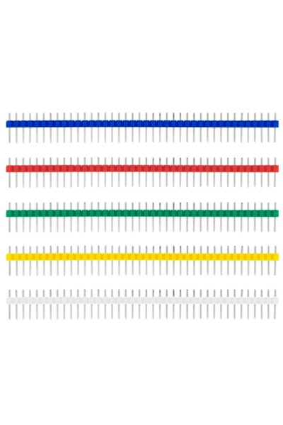 Choice6 5 Color X 2 10PCS 40Pin 1x40 Single Row Male 2.54 Header Breakable Pi...
