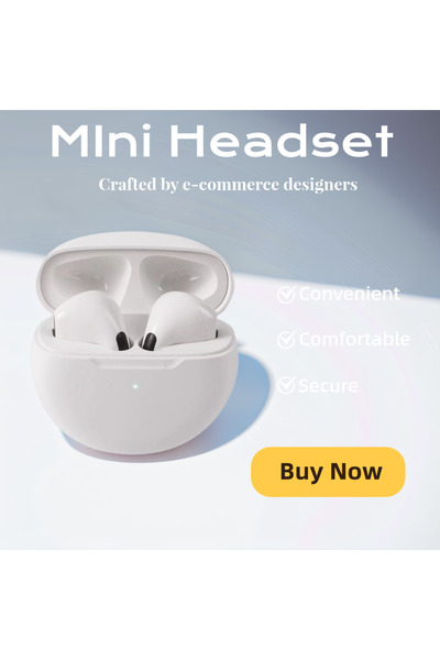 Choice3 سماعة بلوتوث صغيرة بيضاء اللون، لاسلكية محمولة، سماعة أذن للتواصل بدو...