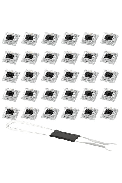 Choice مفتاح أزرق عملي أسود 100 قطعة - عمود MX متقاطع قابل للاستبدال السريع، ...