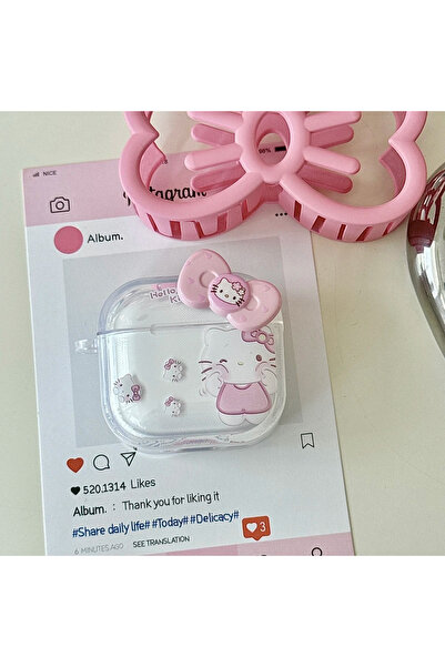 Choice3 جراب سماعات أذن لاسلكي ثلاثي الأبعاد بتصميم هيلو كيتي من سانريو، مخصص...