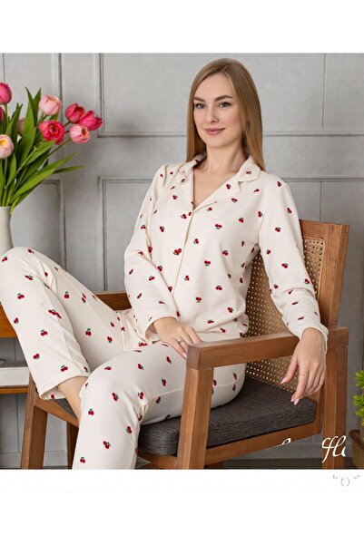 alec lingerie Terletmez Yumuşak Waffle Kumaş Homewear Kadın Pijama Takımı