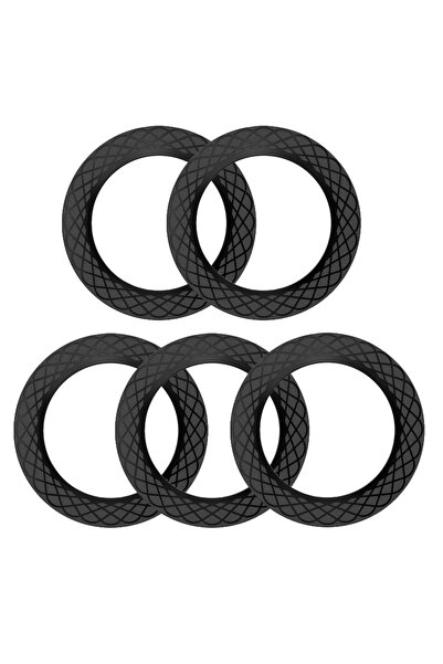 Choice3 أسود - 5 قطع 3/5/6 قطع حلقة مغناطيسية لشاحن ماج سيف اللاسلكي، ملصق من...