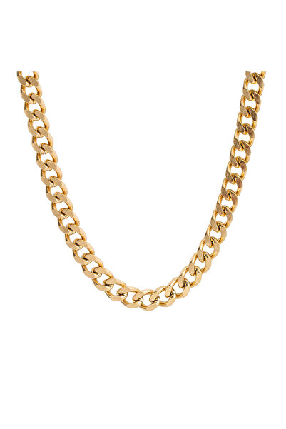 Tessero Lant Cuban Chain Gold - Model Clasic cu Zale Plate, Finisaj Lucios, P...