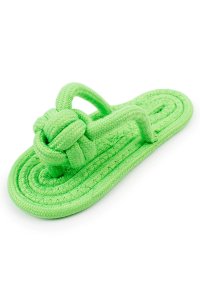 Choice light green Pet Cotton Rope Slipper Knot Toy For Small Dogs Interactiv...