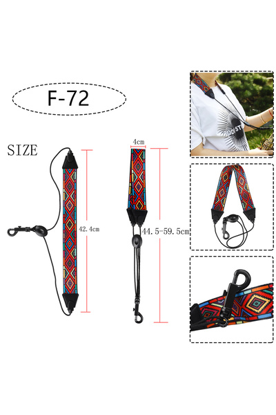 Choice20 F-72 Saxophone Neck Strap Soprano Alto Tenor Saxophone Universal Str...
