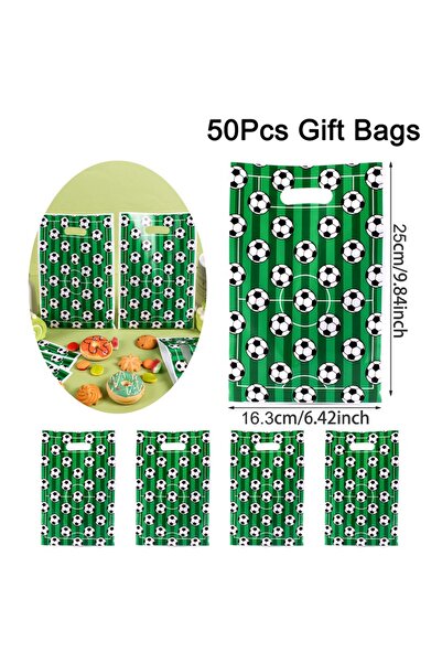 Choice11 as shown D-50pcs 10/20/50pcs Scer Gift Bags Plastic Football Candy B...