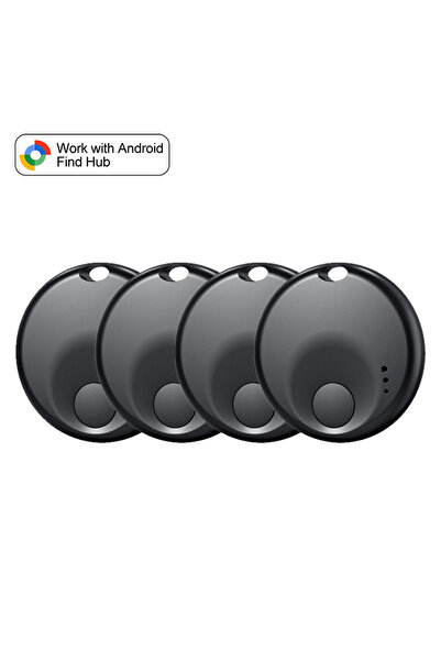 choice2 أسود - 4 قطع من أجهزة تتبع جوجل Find My GPS، أجهزة تتبع النشاط الذكية...