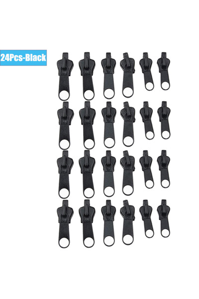 Choice9 24pcs black 6/36pcs Fix Zip Puller Universal Instant Zippers Fix Zipp...