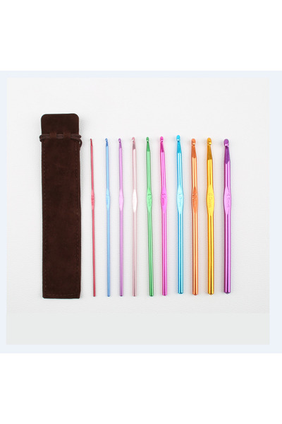 Choice4 Type 2 Coloured Aluminium Oxide Single Head Crhet Hook DYI Knitting T...