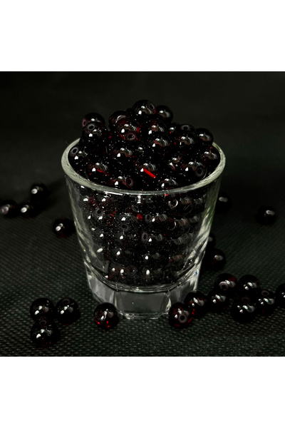 Choice10 Dark Brown 60pcs 8mm Round Glass Beads Classic Simplicity Beautiful ...