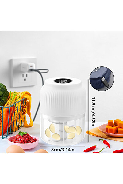 Choice White 250ml Electric Mini Garlic Chopper USB Meat Grinder Kitchen Tool...