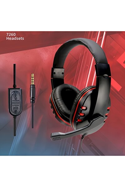 Choice1 سماعات رأس بأسلاك حمراء 7260 مزودة بميكروفون، مناسبة لاجتماعات العمل،...