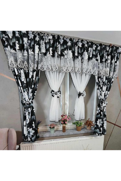 OEM Unique set of curtains + decorative drapes for living room bedroom, WIDTH...