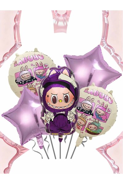 Choice3 تم تحديد موعد آخر لحفلة بالونات ذات طابع كرتوني بستة بالونات، تتضمن أ...