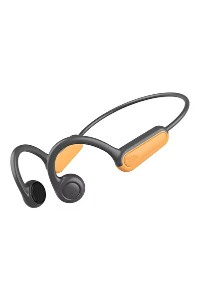 Choice سماعة رأس رياضية جديدة صفراء اللون بتقنية التوصيل العظمي الحقيقي، لاسل...