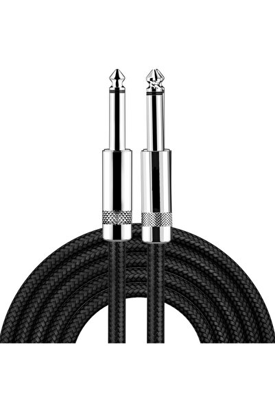 Choice6 3m- 10ft Straight Black Electric Guitar Cable Braided 1/4 ft Jack 90 ...