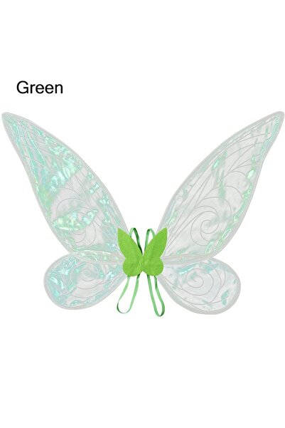 choice2 زي تنكري على شكل أجنحة فراشة خضراء للنساء والفتيات، أجنحة أميرة متلأل...