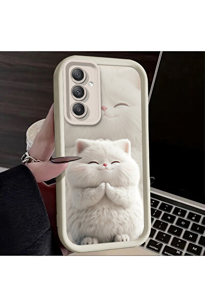 Choice غلاف هاتف Galaxy S25 بتصميم قطة سمينة لطيفة ومضحكة، متوافق مع S24، S25...