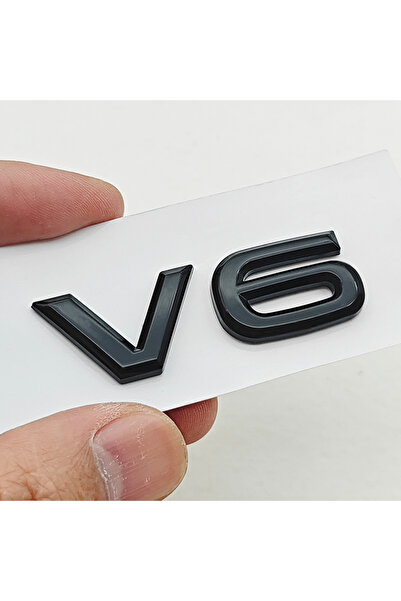 Choice4 شعار سيارة V6 أسود ثلاثي الأبعاد من مادة ABS، شعار 4Motion V6، ملصق ش...