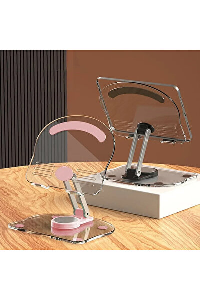 Choice حامل هاتف مكتبي وردي اللون من فيكيفون، مصنوع من أكريليك الشفاف، قابل ل...