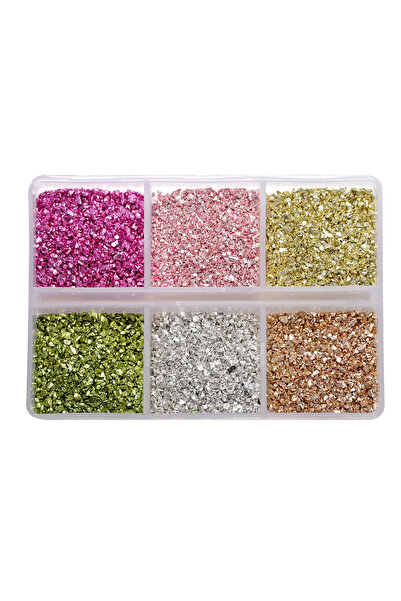 Choice6 النمط 17 30 جرام/صندوق من أحجار الزجاج المكسورة وحشو الراتنج غير المن...