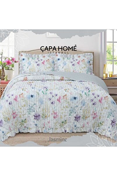 Çapa Home Fırfırlı Duygu Empirme Baskılı Stone Wash Micro Soft Çift Kişilik Y...