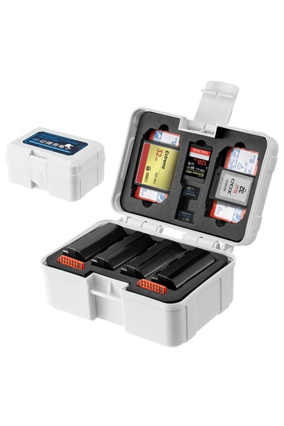 choice2 علبة بطارية كاميرا محمولة من FOMITO باللونين الرمادي والأزرق، وحافظة ...