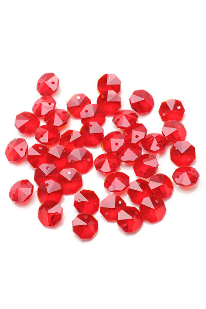 Choice17 14mm red 40Pcs/Lot Austrian Glass Loose Pendant 14mm Octagonal Beads...
