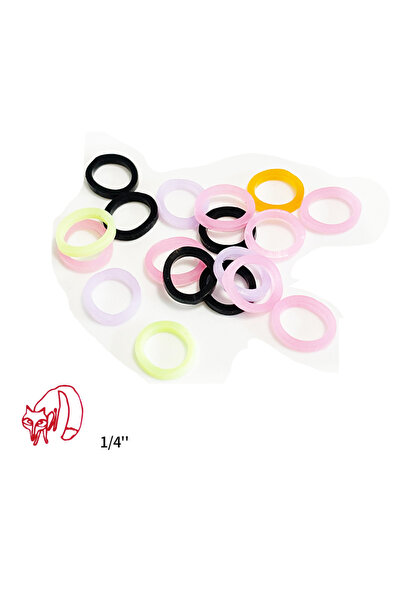 Choice1 100 قطعة من حلقات اللاتكس المرنة الملونة من فوكس، وزن 3.5 أونصة، مناس...