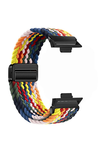 Choice8 سوار نايلون مضفر مغناطيسي ملون لساعة Redmi Watch 4 و 5، قابل للتعديل