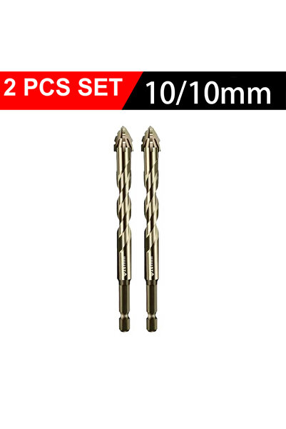 Choice4 2pcs 10 10 mm 5PCS High-Strength Cross Sawtooth Drill Bits Set Masonr...