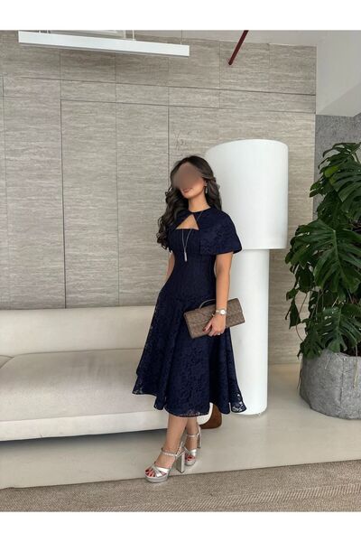 ProWorks & RTC Soft navy blue Lace dress