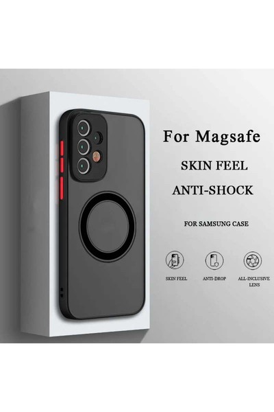 Choice7 جراب شحن لاسلكي فاخر أسود اللون من سامسونج S23 ألترا بتقنية ماج سيف، ...