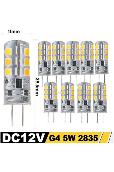 Choice5 مصباح LED أبيض دافئ 12 فولت تيار مستمر 5 واط، 10 قطع، G4، 12 واط، 9 و...