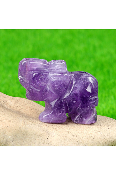 Choice9 أحجار الجمشت، فيل صغير 1 بوصة، عين النمر الطبيعية، جمشت، أوبال، شاكرا...