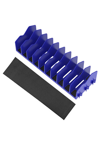 Choice4 منظم أدوات أزرق اللون، قطعة واحدة أو قطعتين، رف منظم أدوات ذو 10 فتحا...