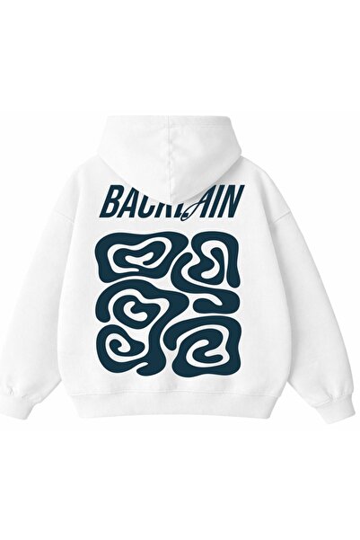 BACKLAİN Mod Style هودي كبير الحجم مطبوع بنمط ستريت ستايل من ستريت ستايل باكلاين