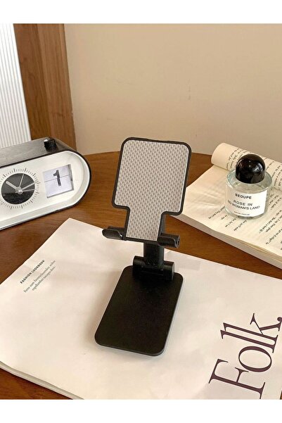 Choice حامل هاتف قابل للتعديل والطي باللون الأسود الداكن، وحامل تابلت مريح لل...