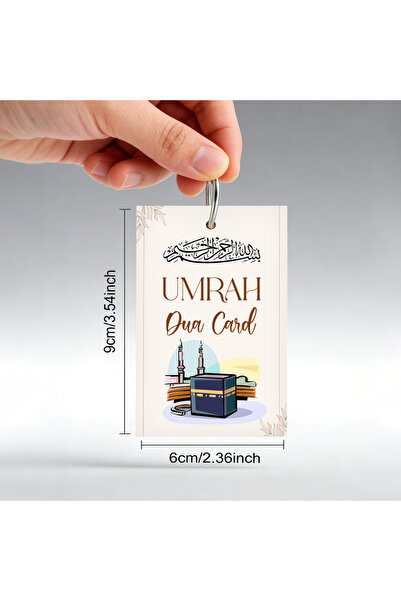 Choice 1 Set 21pcs Portable Umrah Dua Islamic Cards Set Ring(With Ring) Arabi...