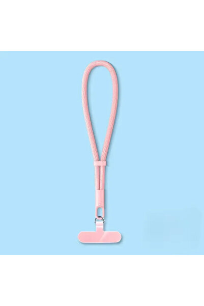 Choice5 حبل قصير قابل للتعديل باللون الوردي مع مشبك ربط، حزام معصم للهاتف قاب...
