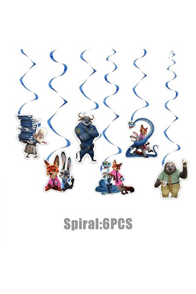 choice2 6pcs spiral Zootopia Party Favors Slap Bracelets Keychain Stamp Popco...