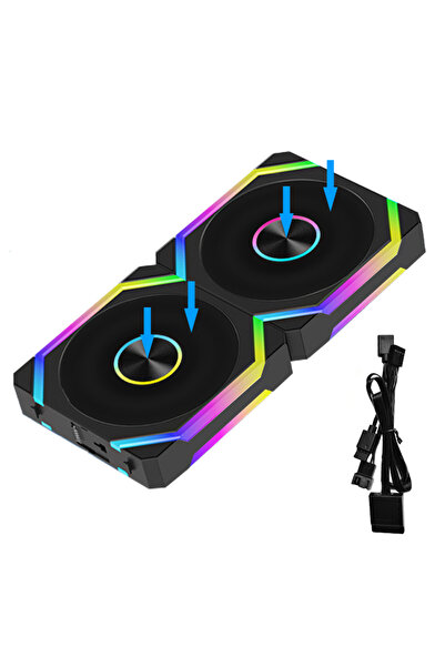 Choice5 5V ARGB AS SHOWN 2 Black Forward Fans JUMPEAK HS120 Halo ARGB Cooling...