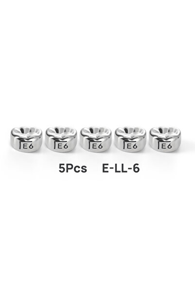 Choice19 E-LL-6 5PCS Dental Crowns Preformed Metal Crown Stainless Steel Temp...