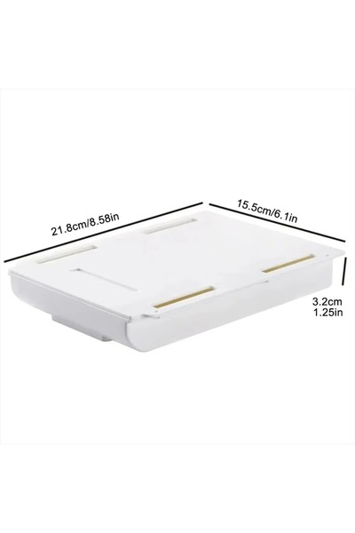 Choice white Hidden storage box, desk storage drawer, self-adhesive plastic d...