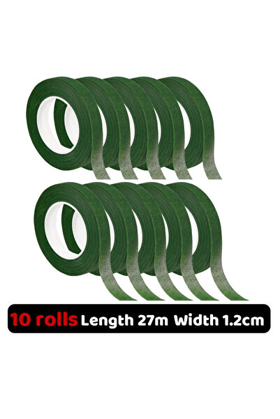 Choice13 10rolls dark green Zxiixz 30 Yard 12mm Self-adhesive Bouquet Floral ...