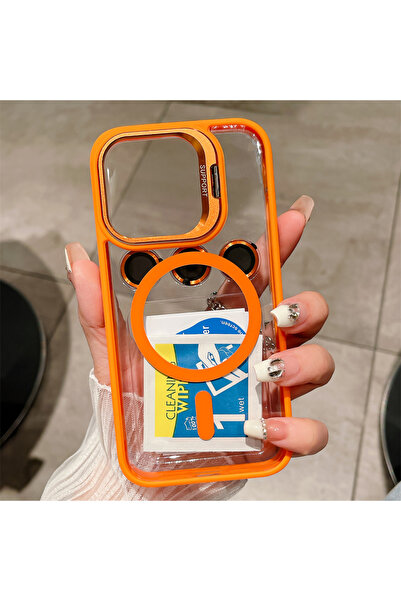 Choice غلاف هاتف iPhone 16 Pro الفاخر بقاعدة مغناطيسية لحماية عدسة زجاجية.