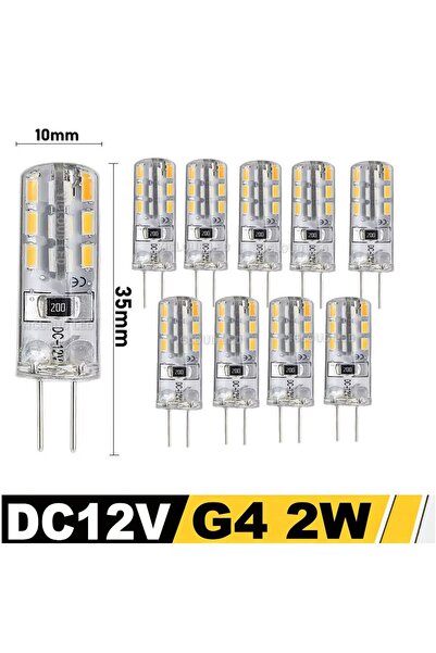 Choice1 مصباح LED أبيض دافئ 12 فولت تيار مستمر 2 واط، 10 قطع، G4، 12 واط، 9 و...