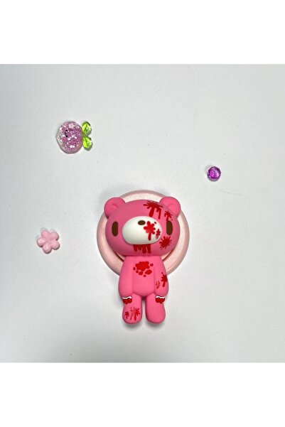 Choice4 حامل ومقبض هاتف على شكل دب قوطي - تصميم دموي فريد، قابل للدوران 360 د...