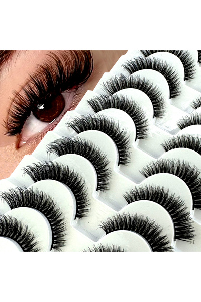 Choice1 10pairs-XSD2 YDCG New 10 pairs 3D Mink Lashes Faux Mink Fluffy Lash S...