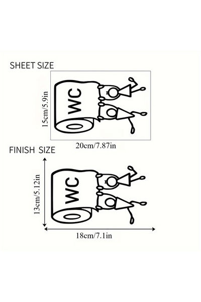 Choice ملصق واحد للمرحاض - فن جداري فكاهي للمرحاض، ديكور حمام سهل التركيب، بن...